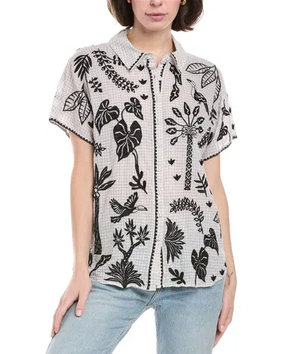 Johnny Was Luciana Dolman Shirt In White