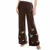 Johnny Was Luciana Velvet Wide Leg Pant In Coffee Brown In Multi