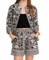 Johnny Was Lucianna Belted Shorts In Black/white In Black