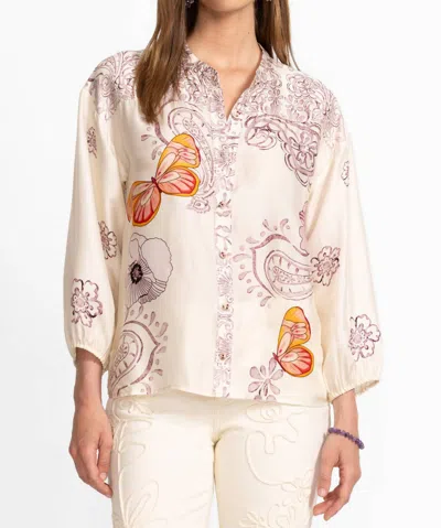 Johnny Was Lucinda Button Down Shirt In Rosabelia In Multi