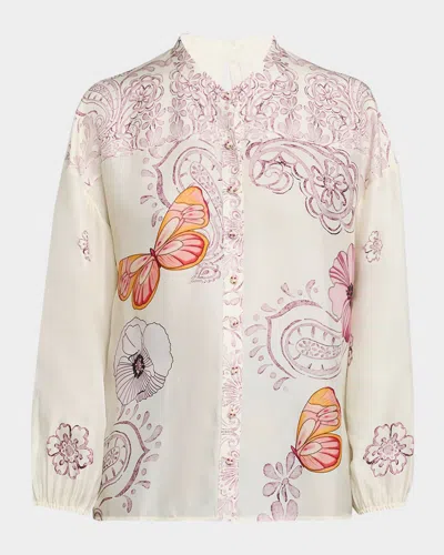 Johnny Was Lucinda Paisley & Floral-print Shirt In Multi