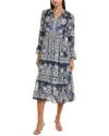 Johnny Was Lucrezia Silk Midi Dress