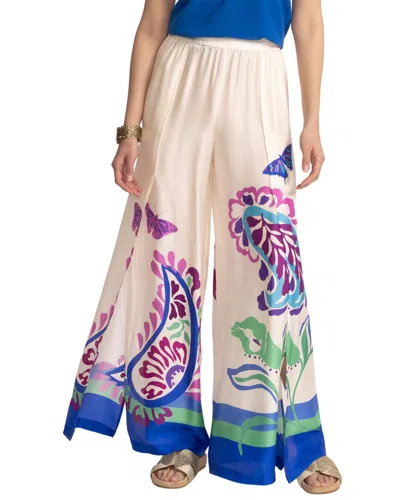 Johnny Was Luna Silk-blend Pant In Neutral