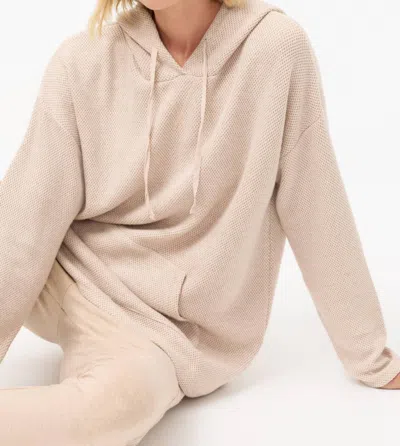 Johnny Was Lurex Knit Hoodie In Dark Oat In Neutral
