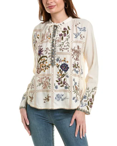 Johnny Was Women's Mabel Floral-embroidered Blouse In Pink
