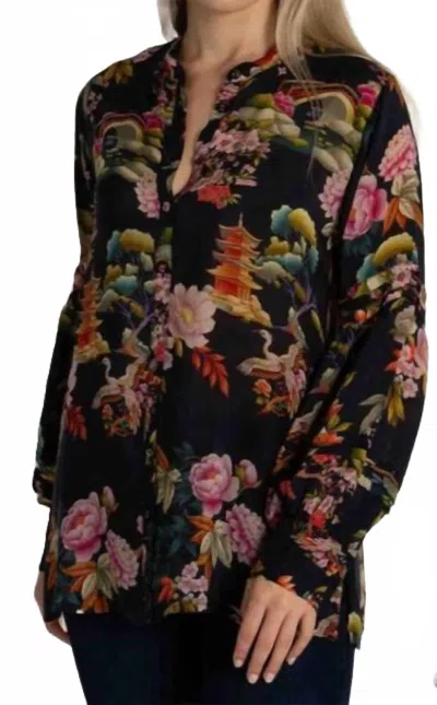 Johnny Was Malina Blouse In Multi In Black