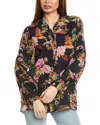 Johnny Was Malina Silk Blouse In Multi
