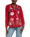 Johnny Was Marcia Petite Blouse In Red
