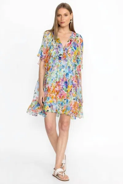 Johnny Was Margareta Mini Dress In Wild Blooms In Multi