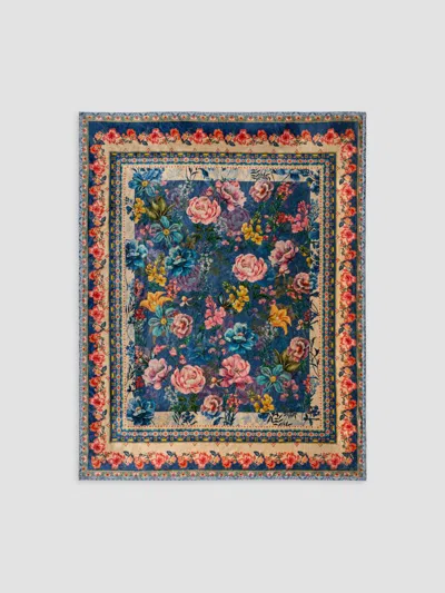 Johnny Was Margery Scarf Travel Blanket In Blue In Multi
