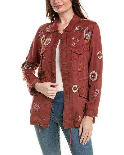 Johnny Was Margo Paris Military Jacket In Red