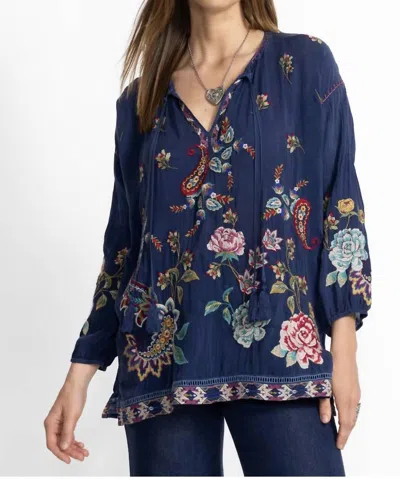 Johnny Was Margot Blouse In Blue Night