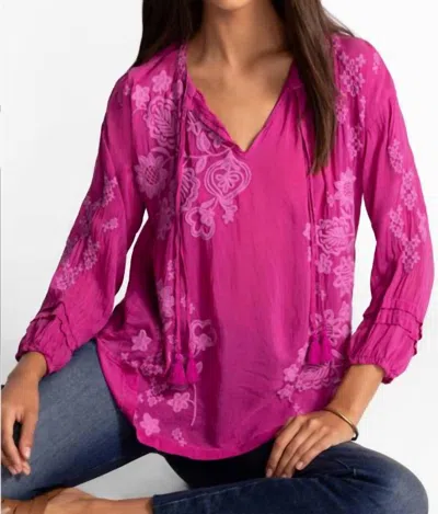 Johnny Was Margot Blouse In Fuschia In Pink