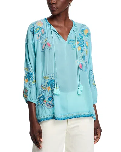 Johnny Was Margot Blouse In Marine Blue