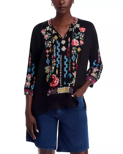 Johnny Was Margot Blouse Sarah In Black