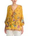 Johnny Was Margot Embroidered Blouse In Yellow