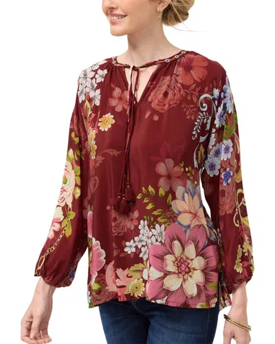 Johnny Was Margot Plus Silk Blouse In Rla-rolanda