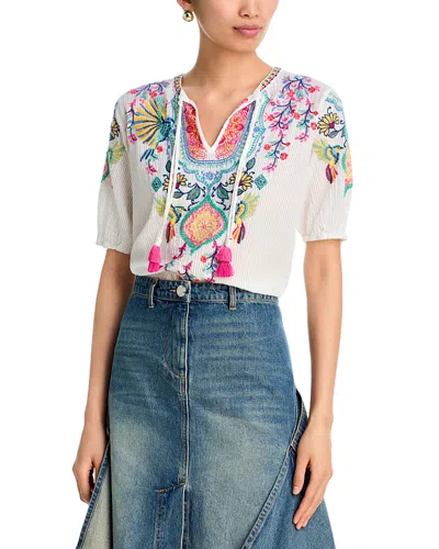 Johnny Was Margot Short Sleeve Top In Multi