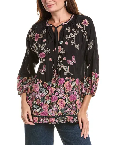 Johnny Was Margot Silk Blouse In Multi