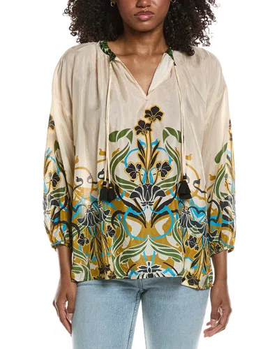 Johnny Was Margot Silk Blouse In Multi