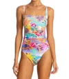 Shop Johnny Was Marilyn Ruched One Piece In Zeru