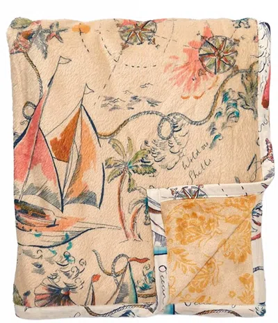 Johnny Was Marina Travel Blanket In Beige