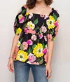 Johnny Was Marisol Blouse In Multi (yellow, Pink, Green Tones) In Multi