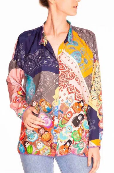 Johnny Was Matryoshka Adelaide Blouse In Multicolor
