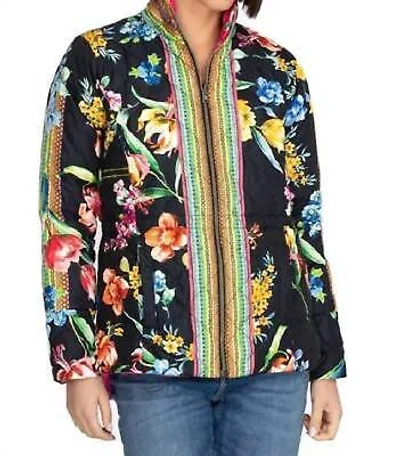 Pre-owned Johnny Was Maydi Parka Reversible Jacket For Women - Size S In Multicolor