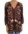Johnny Was Mayson Tunic In Potting-soil In Brown