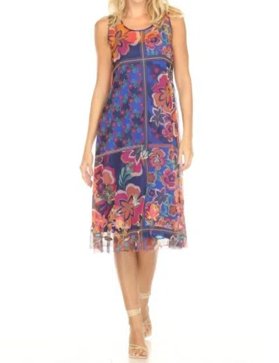 Johnny Was Mazzy A-line Midi Dress In Jay Block In Multi