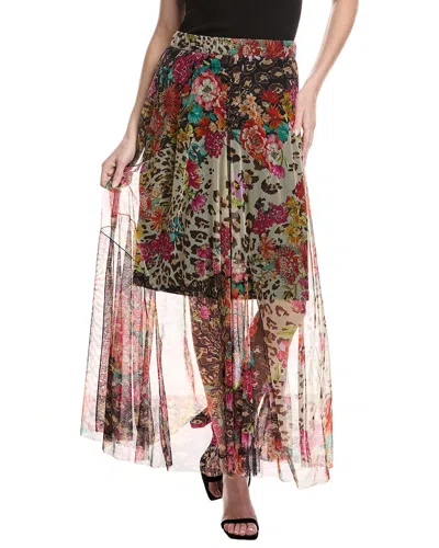 Johnny Was Mazzy Patchwork Skirt In Beige