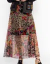 Johnny Was Mazzy Patchwork Skirt In Orange In Multi