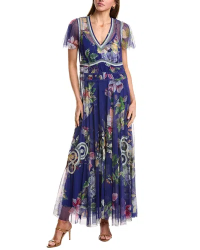 Johnny Was Mazzy Ruched Dress In Blue