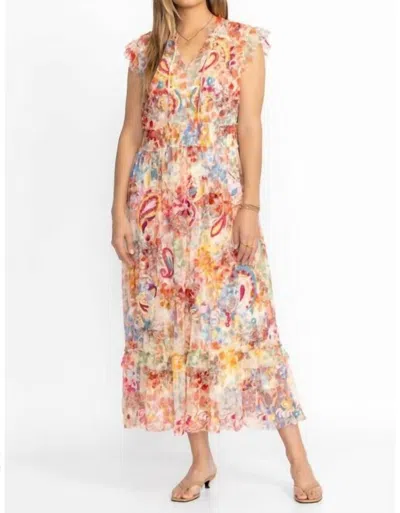 Johnny Was Mazzy Tie Dress In Leafy In Multi