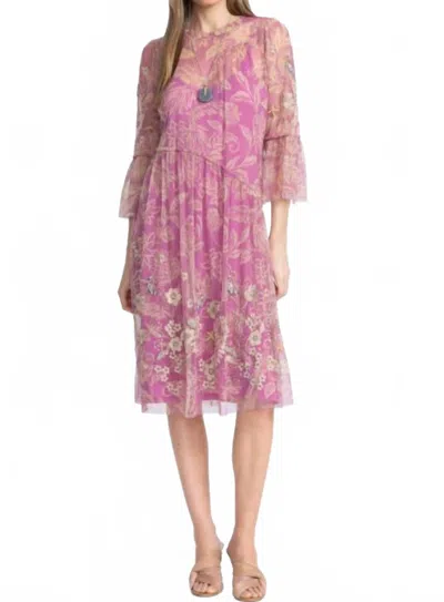 Johnny Was Mazzy Trim Dress In Noah Blushing In Pink