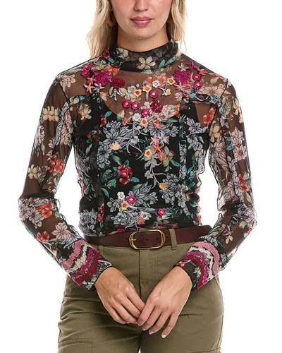 Johnny Was Mazzy Turtleneck Blouse In Multi