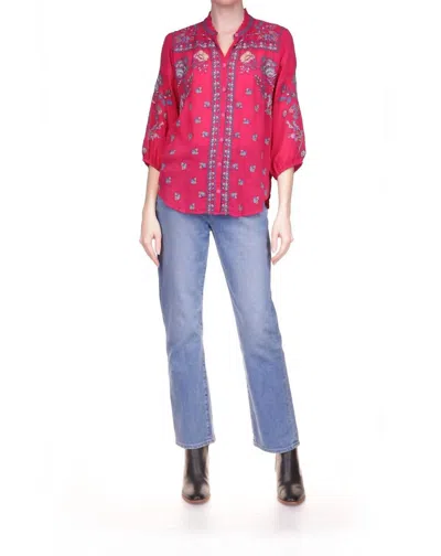 Johnny Was Medina Blouse In Cerise