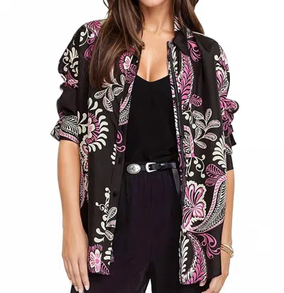 Johnny Was Melaney Relaxed Blouse In Black Multi