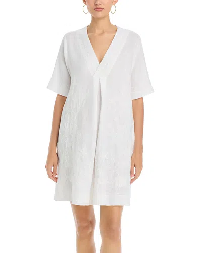 Johnny Was Meri Dolman Linen Dress In White