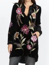Johnny Was Meriah Relaxed Trapunto Tunic Top In Black In Black