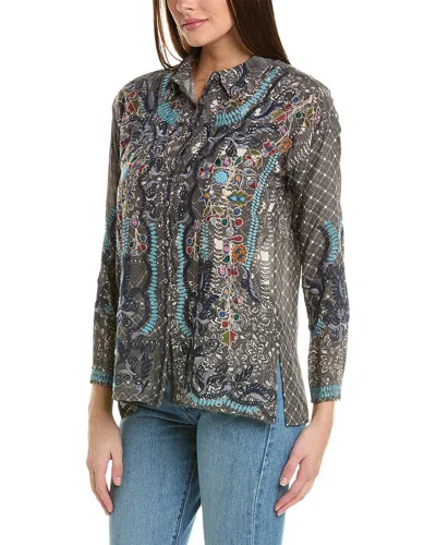 Johnny Was Merrick Silk Blouse In Multi