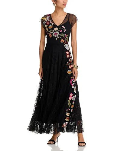 Johnny Was Mertina Embroidered Maxi Dress In Black