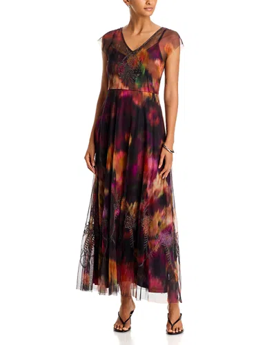Johnny Was Mertina Mesh Maxi Dress In Black