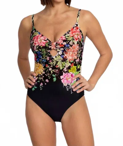 Johnny Was Metalli Notte Keyhole One Piece In Black