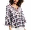 JOHNNY WAS MICA SWING BLOUSE IN PLAID