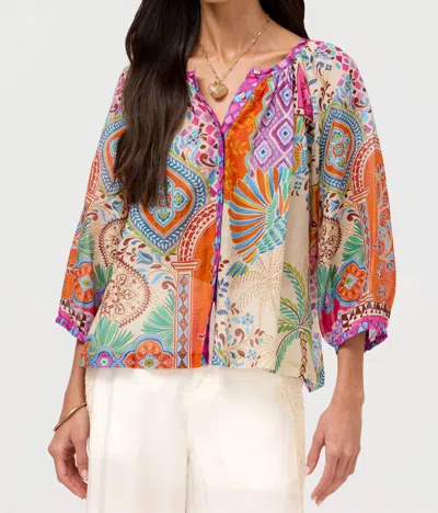 Johnny Was Michaella Peasant Blouse In Avelar In Multi