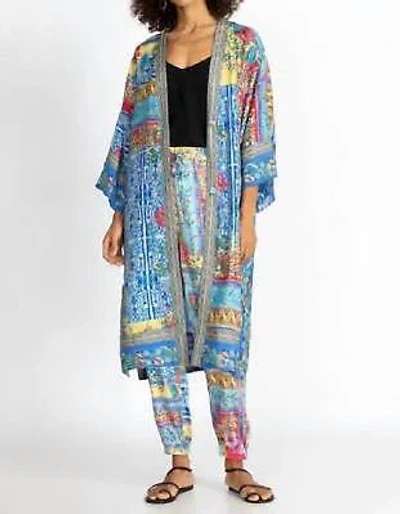 Pre-owned Johnny Was Midsummer Namaka Kimono In Multi - Size Xs In Multicolor