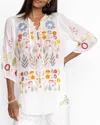 JOHNNY WAS MIKAH TUNIC TOP IN WHITE