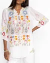 Johnny Was Mikah Tunic Top In White In White